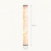 Schéma coté du tube de 40 cm de haut et 6 cm de diamètre