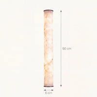 Schéma coté du tube de 60 cm de haut et 6 cm de diamètre