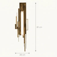 Schéma coté : 81 cm de haut, 20 cm de large