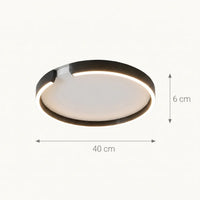 Schéma coté du plafonnier rond : 40 cm de diamètre pour 6 cm d'épaisseur