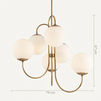Schéma coté du luminaire : 79 cm d'envergure pour 67 cm de hauteur