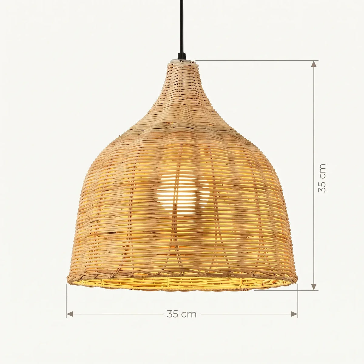 Schéma coté de Réaumur en Ø 35 cm, 35 cm de hauteur d'abat-jour