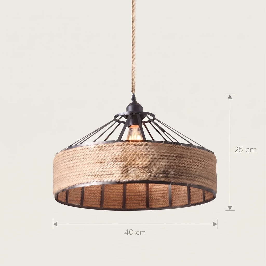 Schéma coté de Duhamel en Ø 40 cm, abat-jour de 25 cm de haut