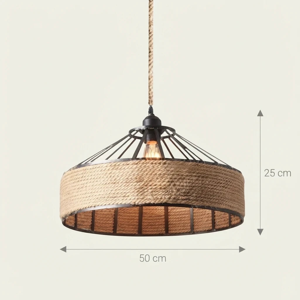 Schéma coté de Duhamel en Ø 50 cm, abat-jour de 25 cm de haut