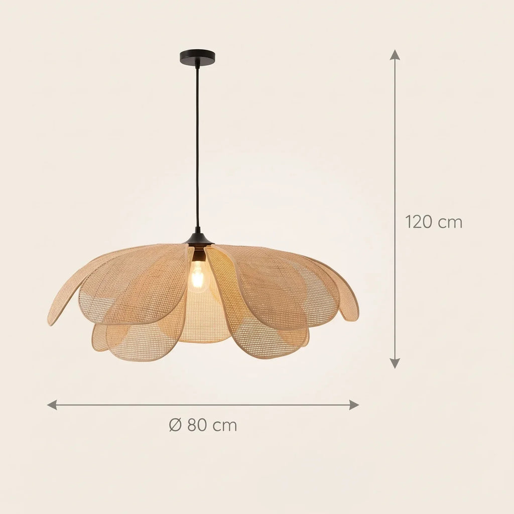 Schéma coté de la suspension Rousseau, Ø 80 cm et câble de 120 cm réglable