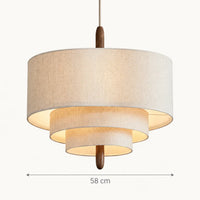 Schéma coté de la suspension Ficame : 58 cm de diamètre